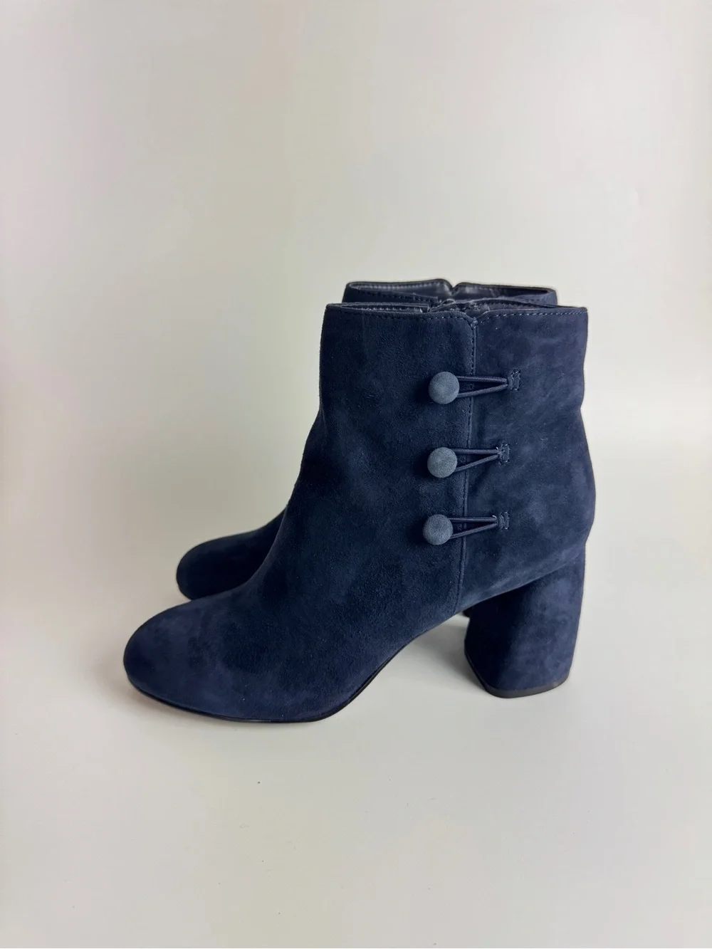 Nine West Women Navy Suede Ankle Boots